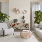 PETAL HARMONY 3-Door Sideboard in Black Finish