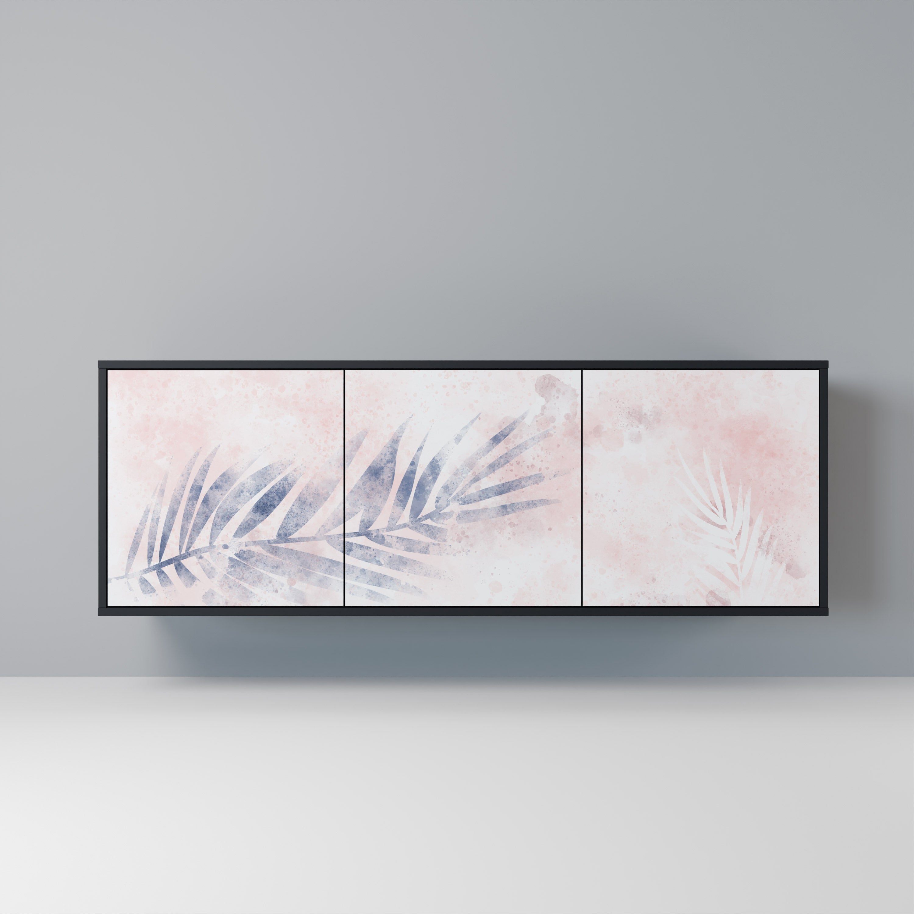 TIMELESS FLOAT 3-Door Sideboard in Black Finish