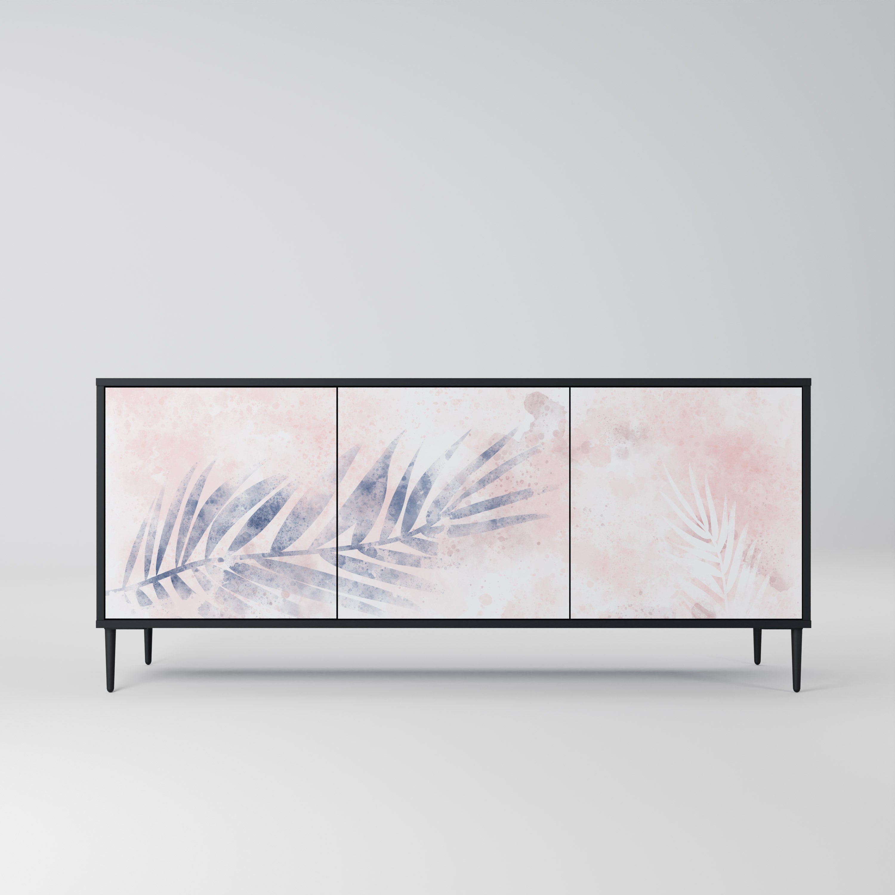 TIMELESS FLOAT 3-Door Sideboard in Black Finish