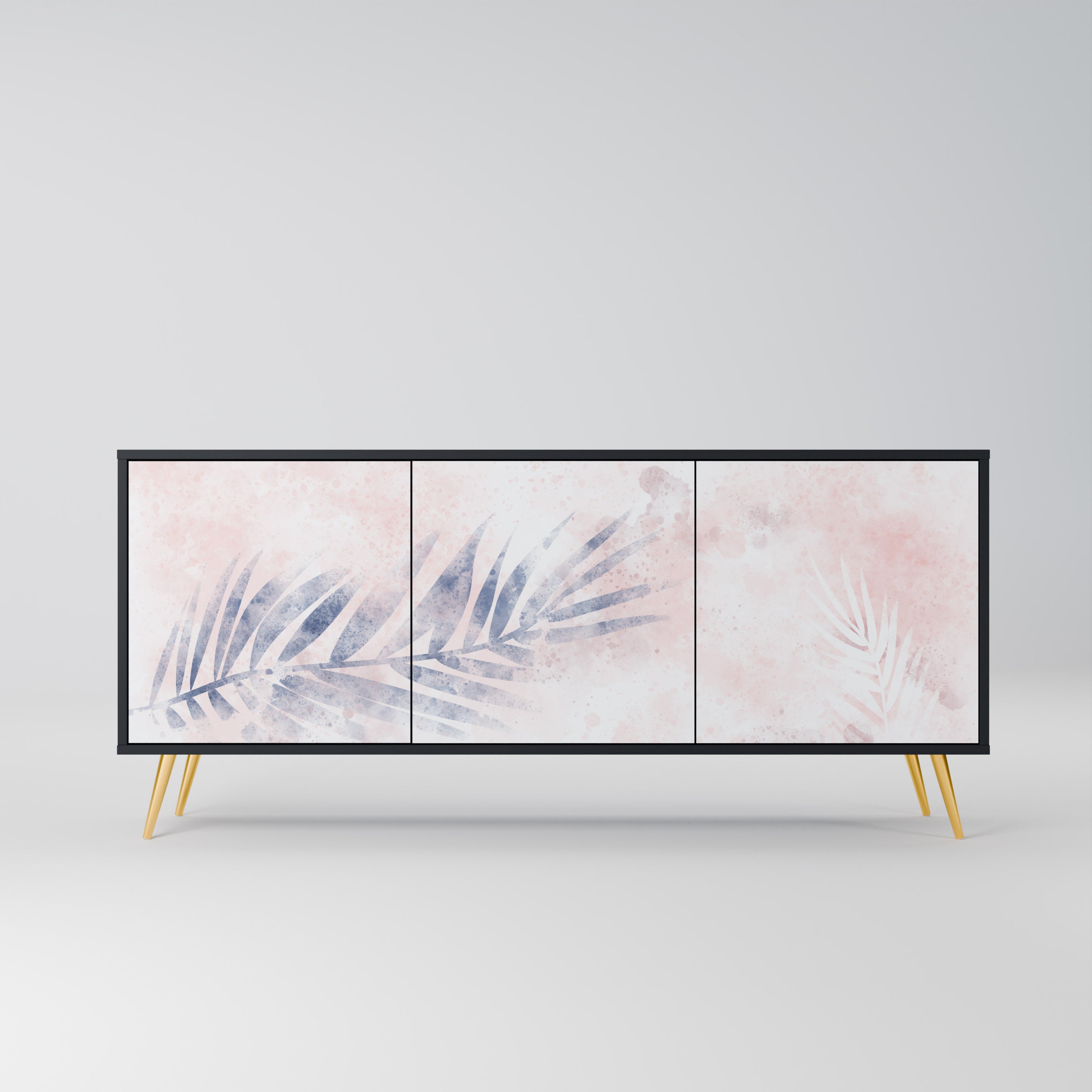 TIMELESS FLOAT 3-Door Sideboard in Black Finish