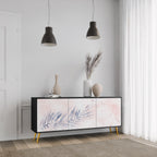 TIMELESS FLOAT Aparador de 3 Puertas en Acabado Negro