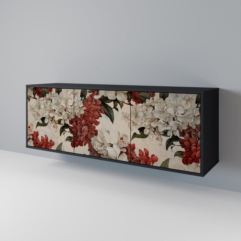 EPHEMERAL DAYS 3-Door Sideboard in Black Finish