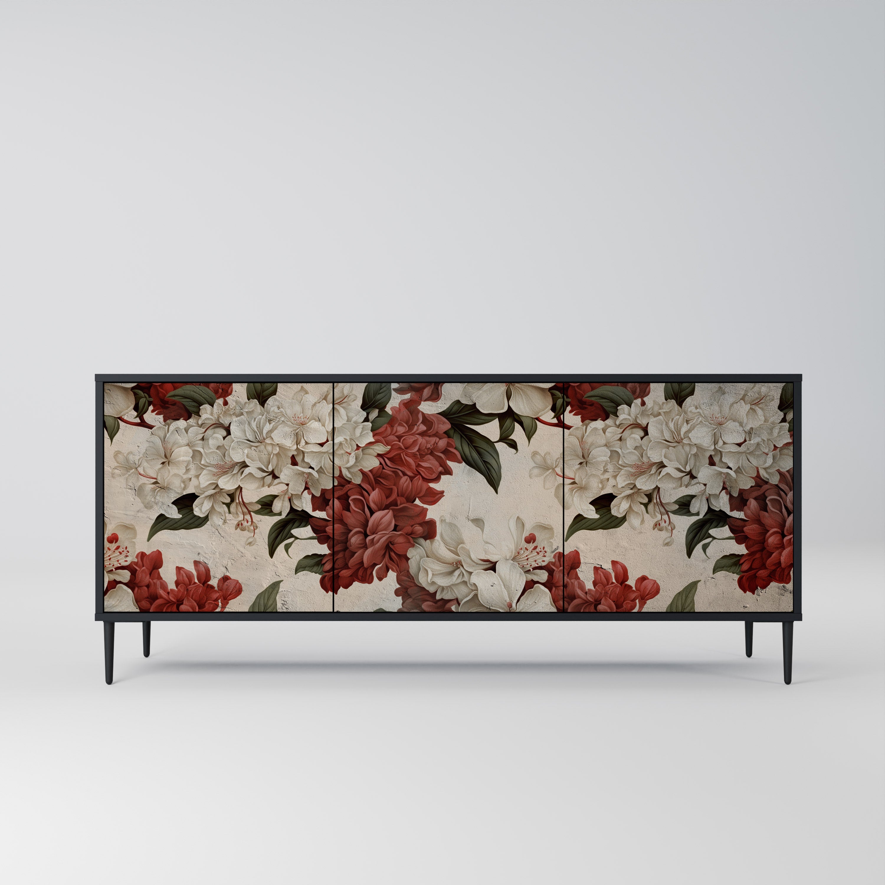 EPHEMERAL DAYS 3-Door Sideboard in Black Finish