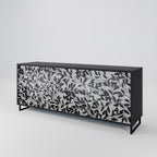 CHARCOAL SPROUT 3-Door Sideboard in Black Finish