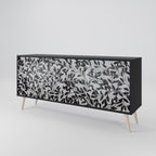 CHARCOAL SPROUT 3-Door Sideboard in Black Finish