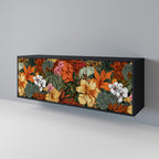 RADIANT FLORA 3-Door Sideboard in Black Finish