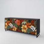 RADIANT FLORA 3-Door Sideboard in Black Finish