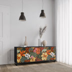 RADIANT FLORA 3-Door Sideboard in Black Finish