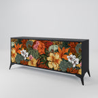RADIANT FLORA 3-Door Sideboard in Black Finish