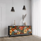 RADIANT FLORA 3-Door Sideboard in Black Finish