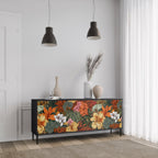 RADIANT FLORA 3-Door Sideboard in Black Finish