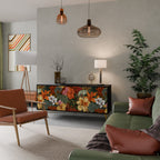 RADIANT FLORA 3-Door Sideboard in Black Finish