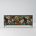 BOTANICAL EMERGENCE 3-Door Sideboard in Black Finish
