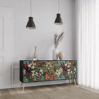 BOTANICAL EMERGENCE 3-Door Sideboard in Black Finish
