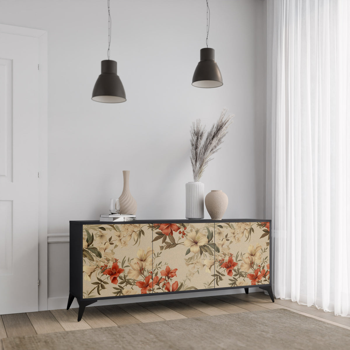 BLOOMING HARMONY Aparador de 3 Puertas