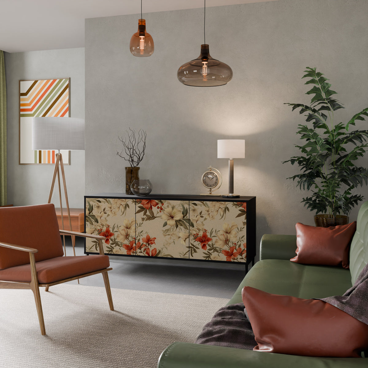 BLOOMING HARMONY 3-Door Sideboard