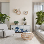 THE GREAT WAVE AT KANAGAWA Aparador de 3 Puertas en Acabado Negro