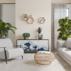 THE GREAT WAVE AT KANAGAWA Aparador de 3 Puertas en Acabado Negro