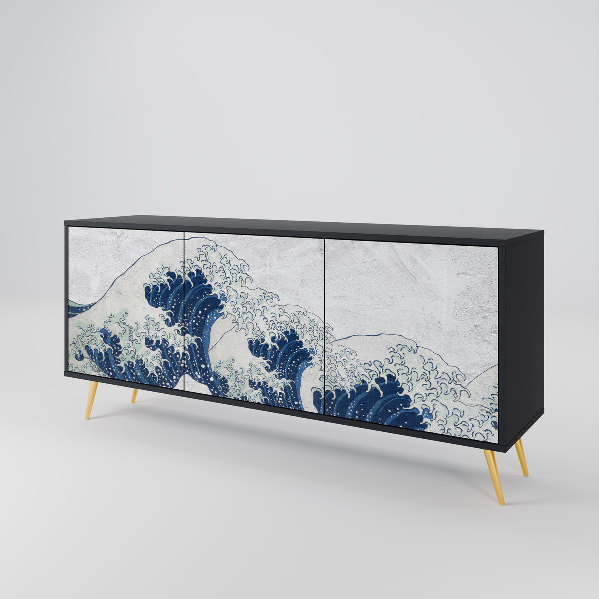 THE GREAT WAVE AT KANAGAWA Aparador de 3 Puertas