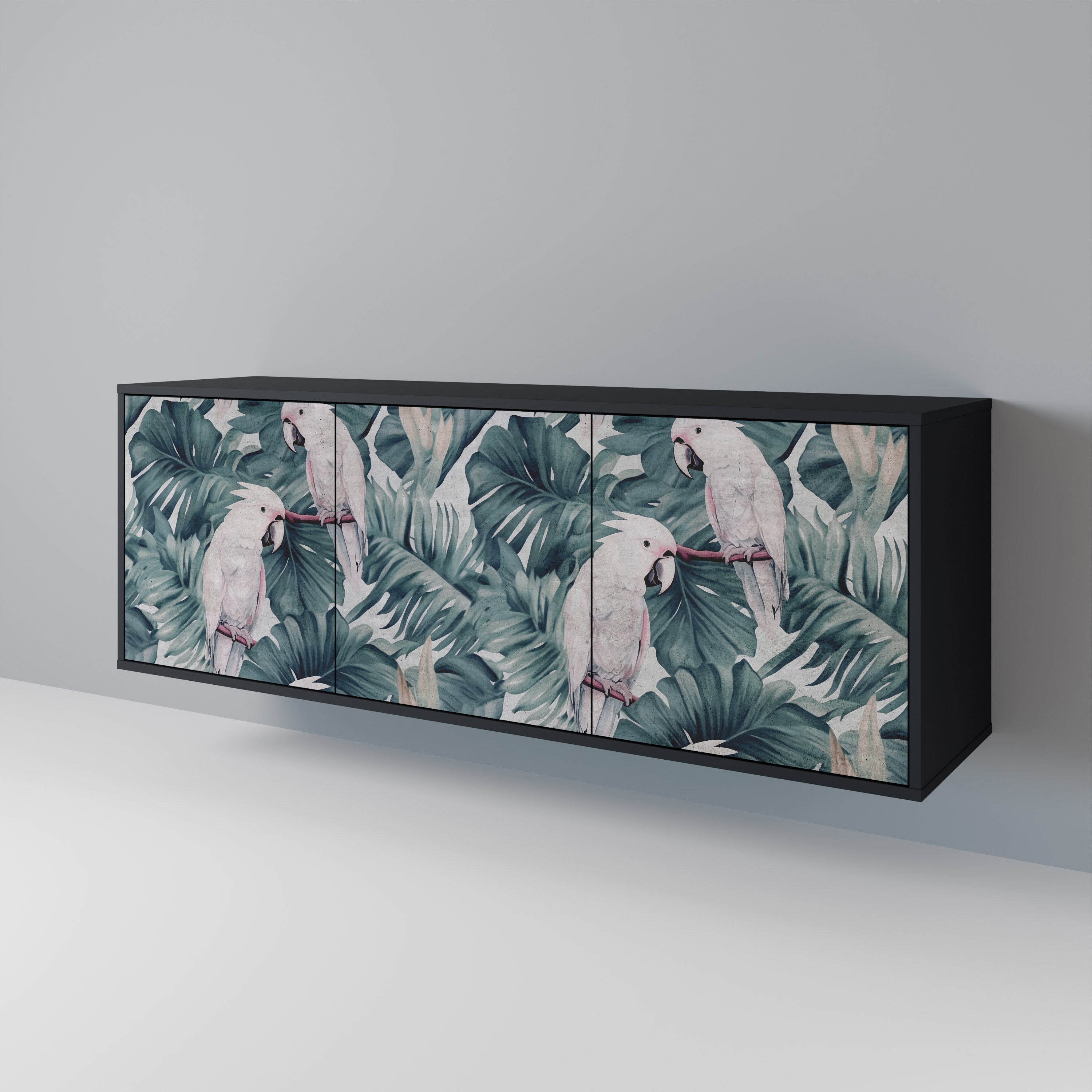 POPINJAY LOOK 3-Door Sideboard in Black Finish