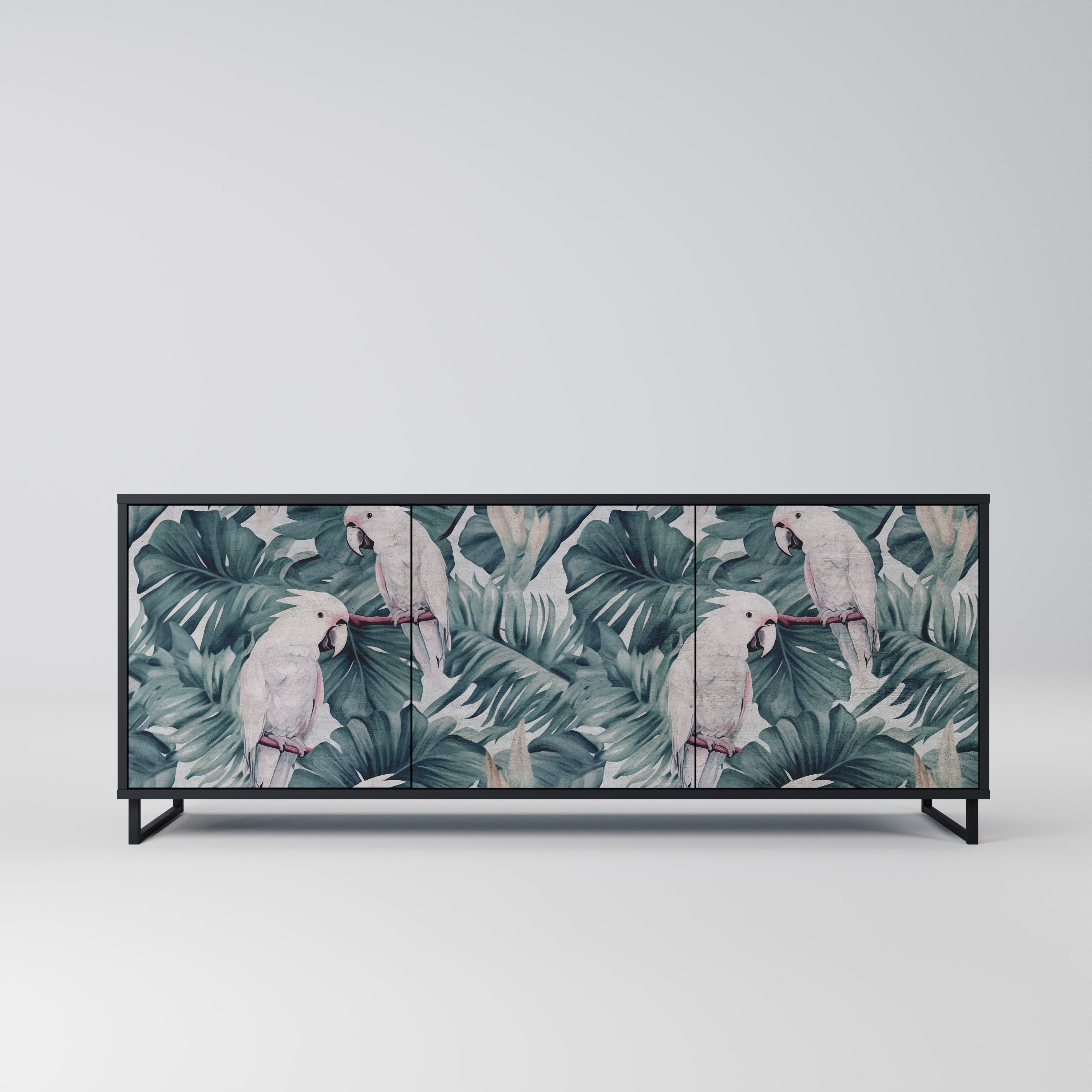 POPINJAY LOOK 3-Door Sideboard in Black Finish