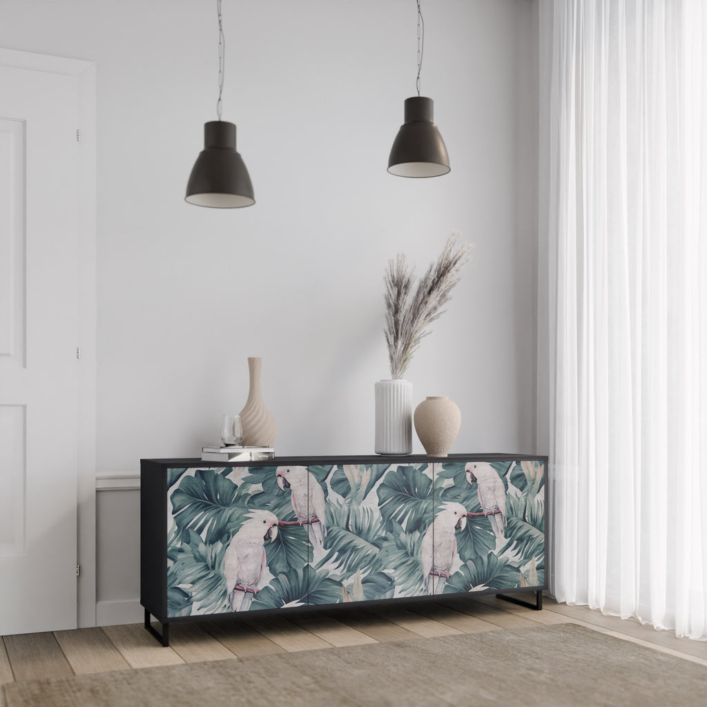 POPINJAY LOOK 3-Door Sideboard in Black Finish