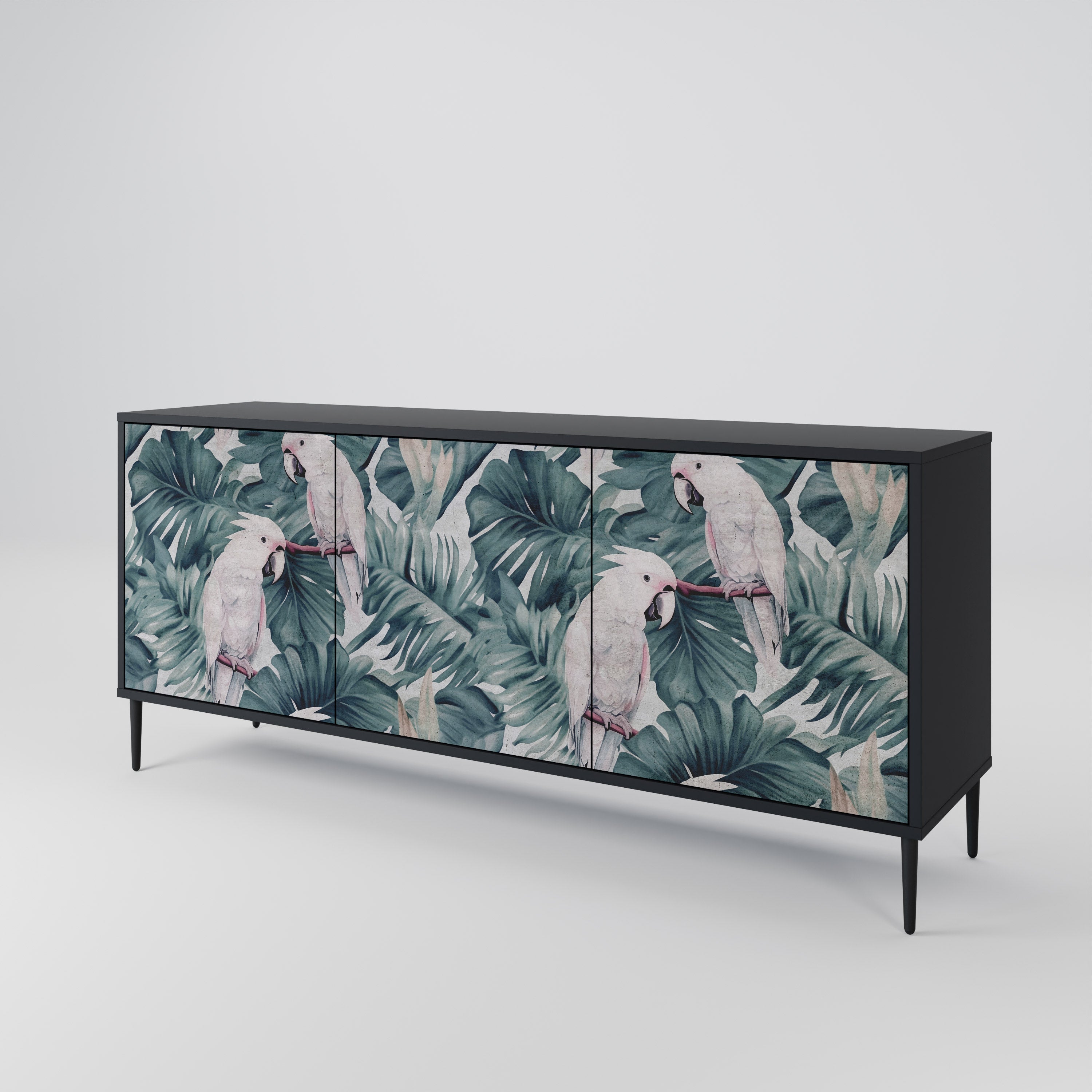 POPINJAY LOOK 3-Door Sideboard in Black Finish