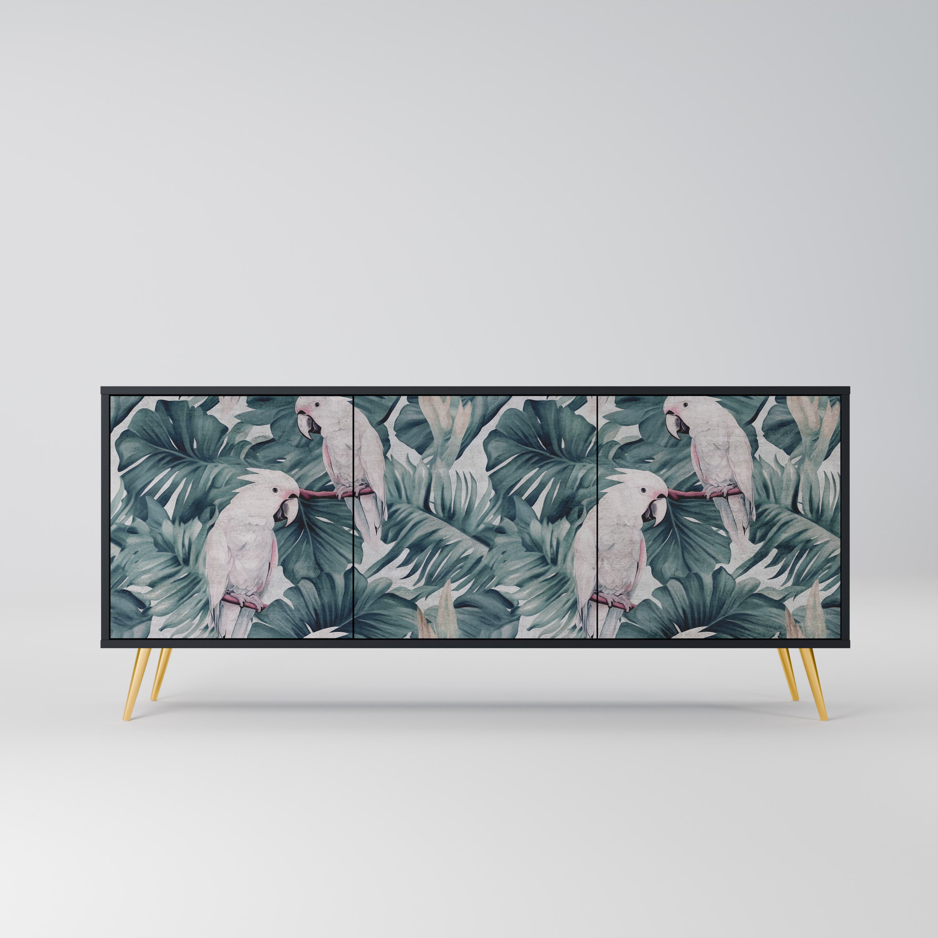 POPINJAY LOOK 3-Door Sideboard in Black Finish