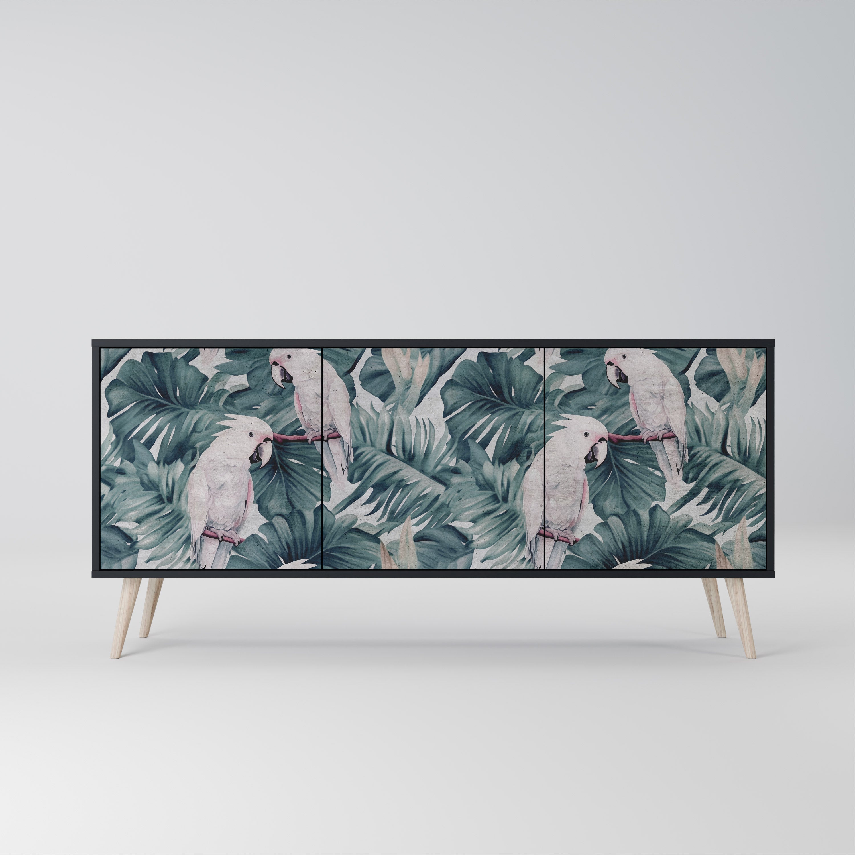 POPINJAY LOOK 3-Door Sideboard in Black Finish