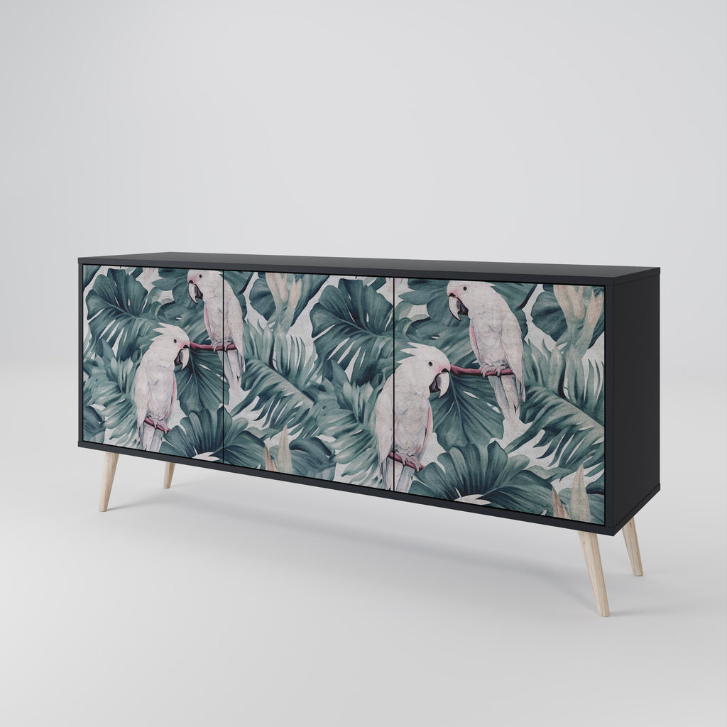 POPINJAY LOOK 3-Door Sideboard in Black Finish
