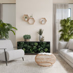 SUCCULENT JUNGLE 3-Door Sideboard in Black Finish