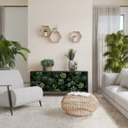 SUCCULENT JUNGLE 3-Door Sideboard in Black Finish