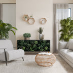 SUCCULENT JUNGLE 3-Door Sideboard in Black Finish