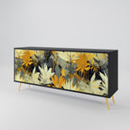 SUNKISSED LILY Aparador de 3 Puertas en Acabado Negro