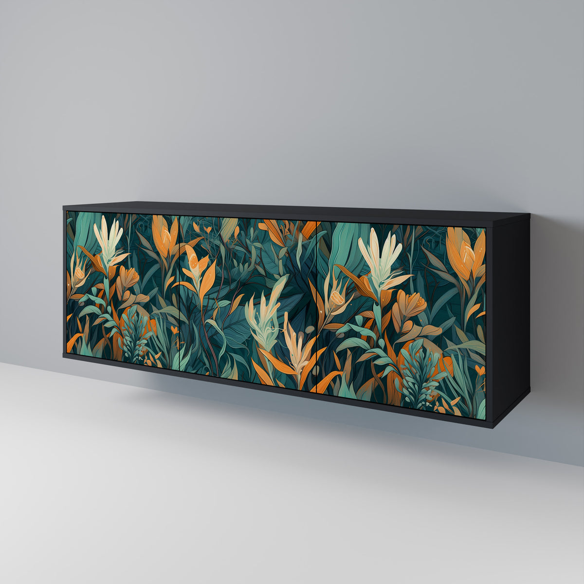 FLORAL SERENITY Aparador de 3 Puertas