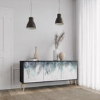 PALM VEIL 3-Door Sideboard in Black Finish