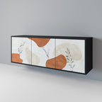 TRANQUIL TWIG Aparador de 3 Puertas en Acabado Negro