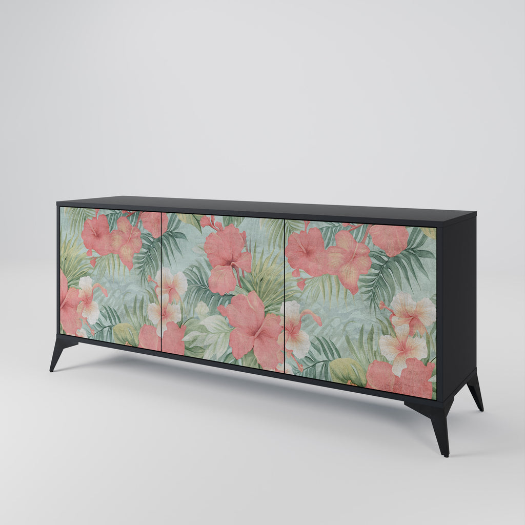 HAWAIIAN SPIRIT 3-Door Sideboard in Black Finish