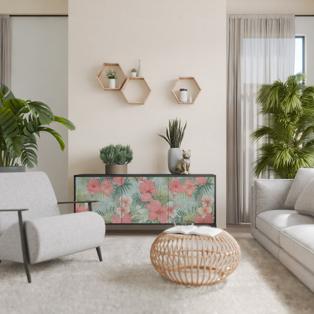 HAWAIIAN SPIRIT 3-Door Sideboard in Black Finish