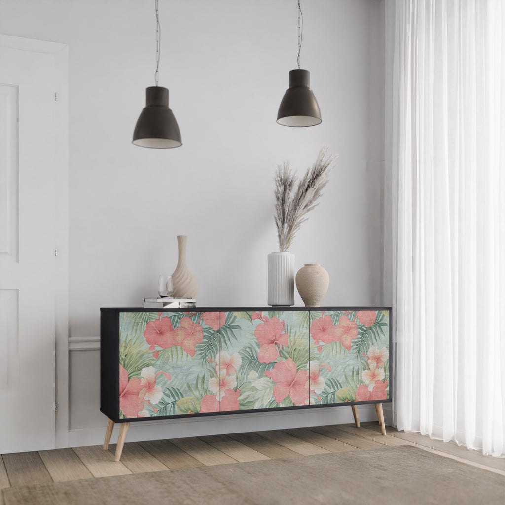 HAWAIIAN SPIRIT 3-Door Sideboard in Black Finish
