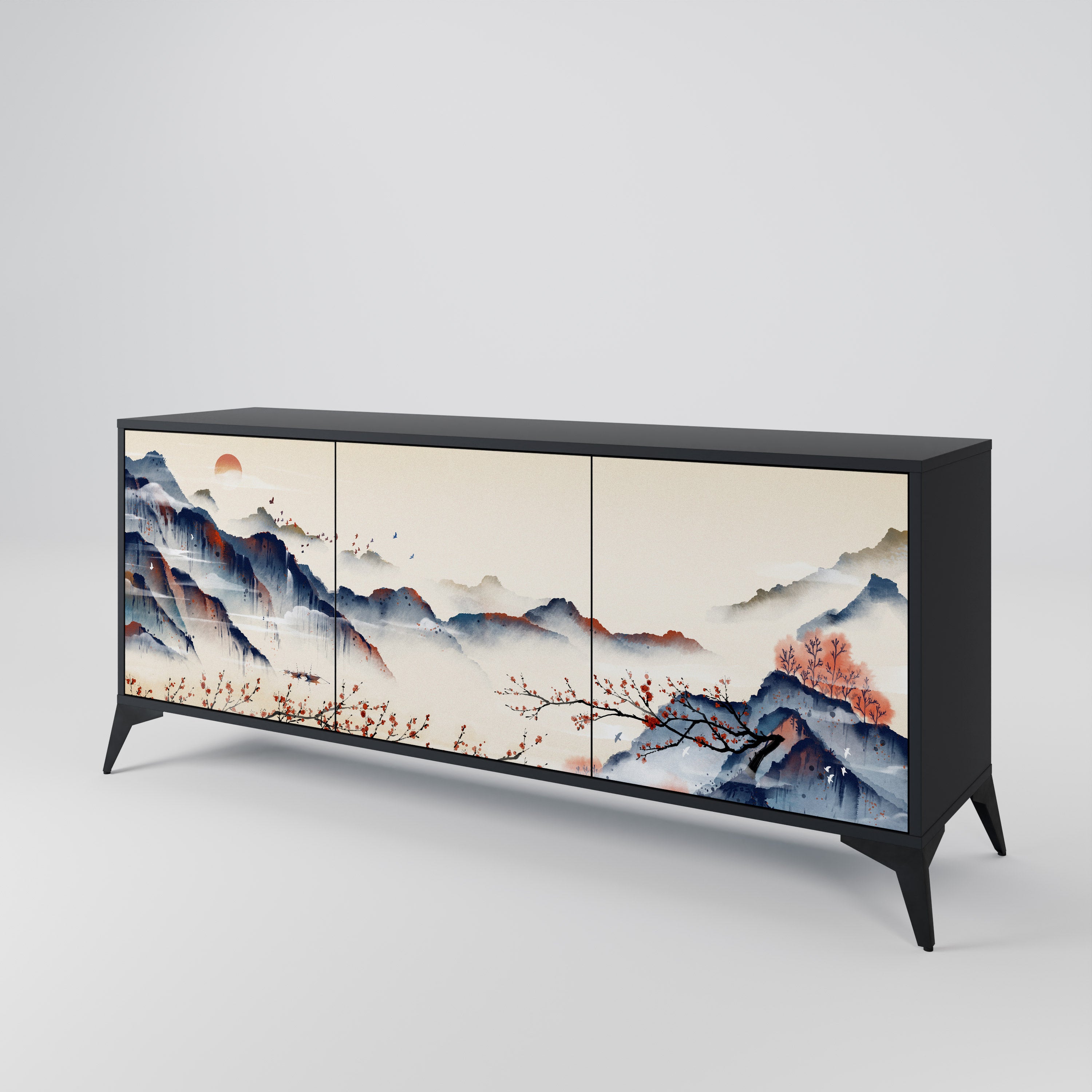 JAPANESE LANDSCAPE 3-Door Sideboard