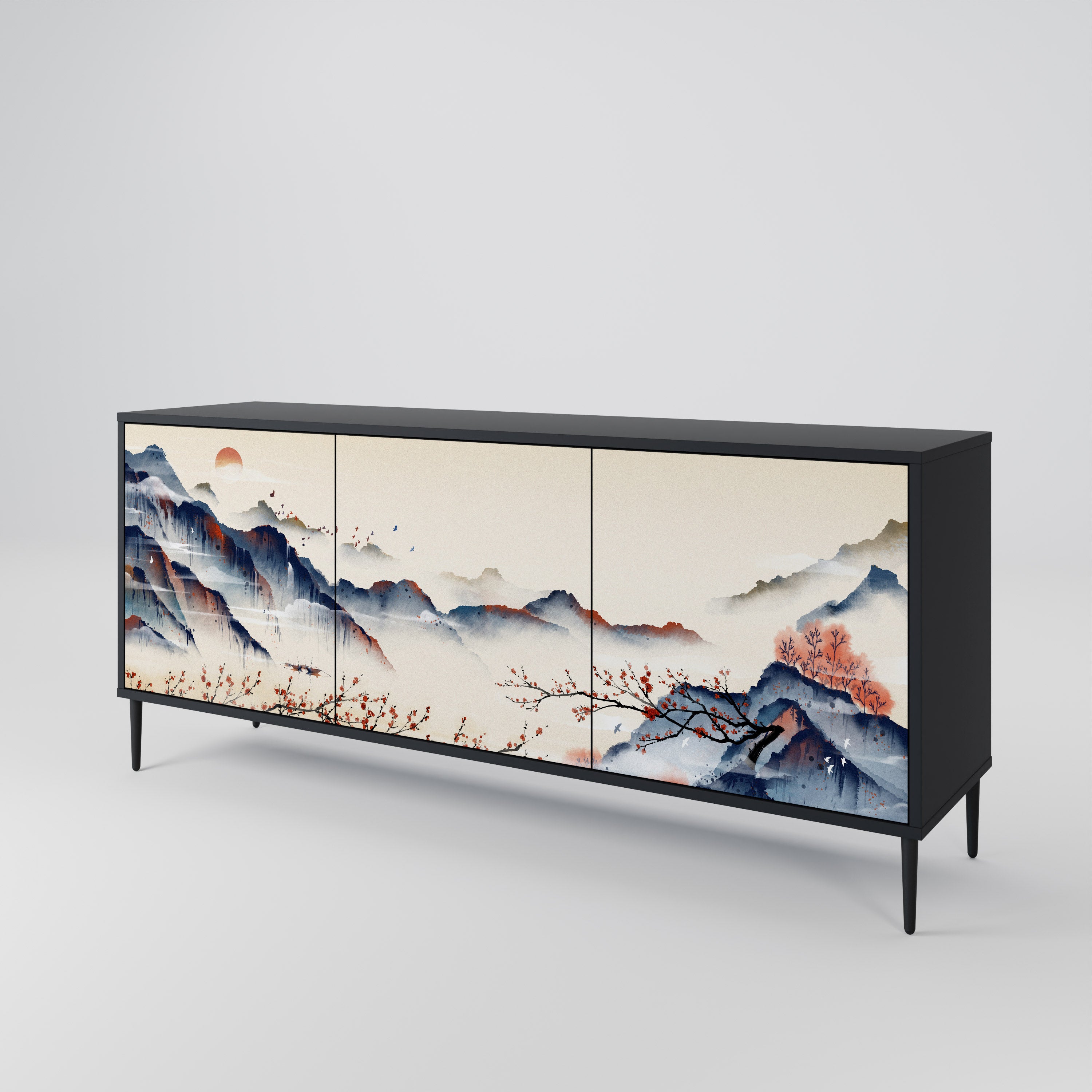 JAPANESE LANDSCAPE 3-Door Sideboard