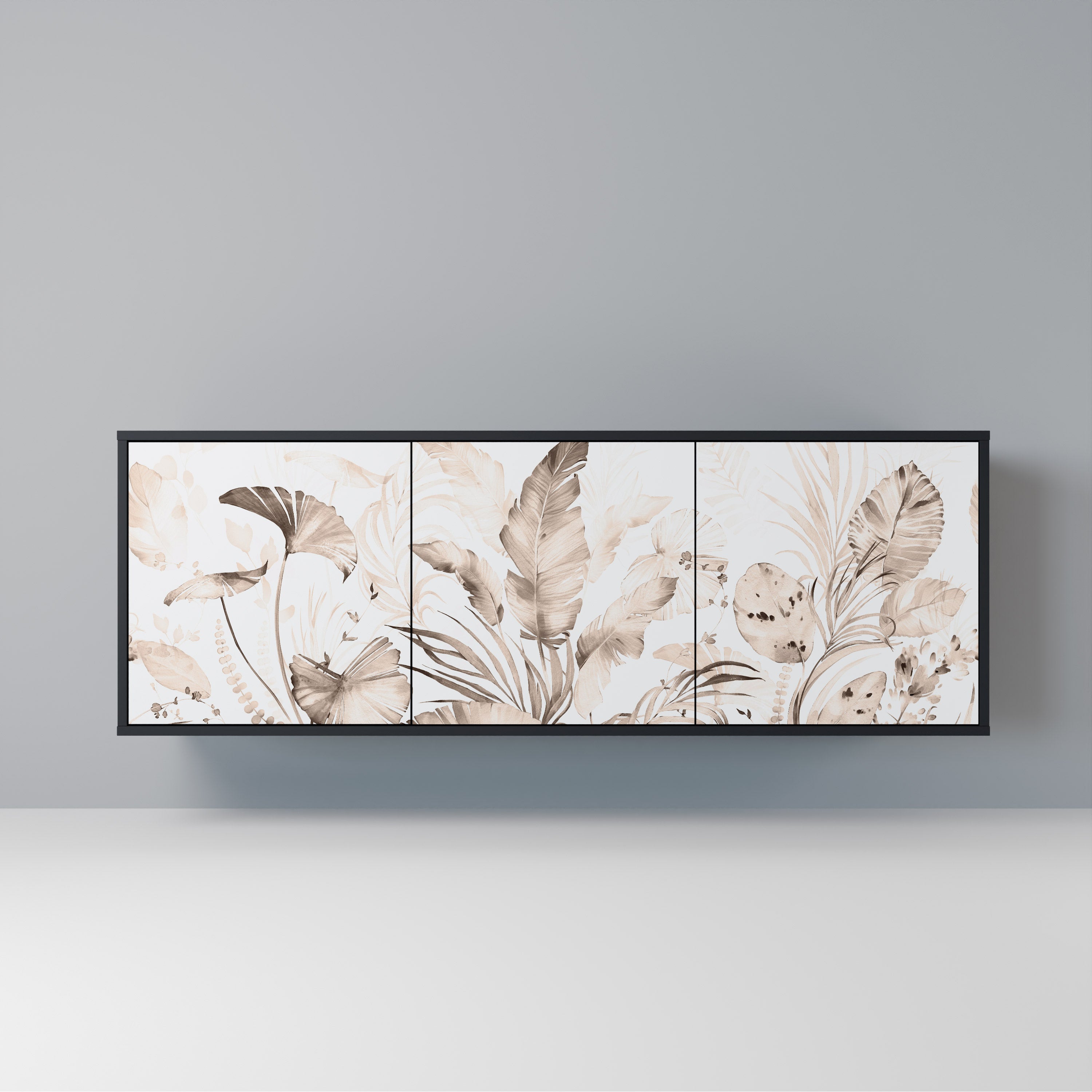 WILD TENDERNESS 3-Door Sideboard in Black Finish