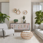 THE DELIQUESCE Aparador de 3 Puertas en Acabado Negro