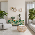 VERDANT PLEASURES Aparador de 3 Puertas en Acabado Negro