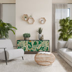 VERDANT PLEASURES Aparador de 3 Puertas en Acabado Negro