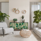 VERDANT PLEASURES Aparador de 3 Puertas en Acabado Negro