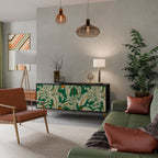 VERDANT PLEASURES Aparador de 3 Puertas en Acabado Negro