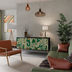 VERDANT PLEASURES Aparador de 3 Puertas en Acabado Negro