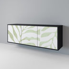 BOTANICAL SPARK Aparador de 3 Puertas en Acabado Negro